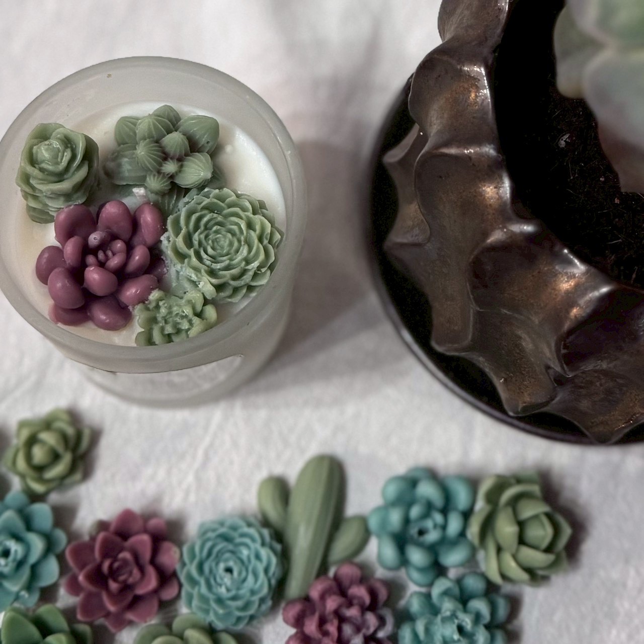 succulents candleの画像